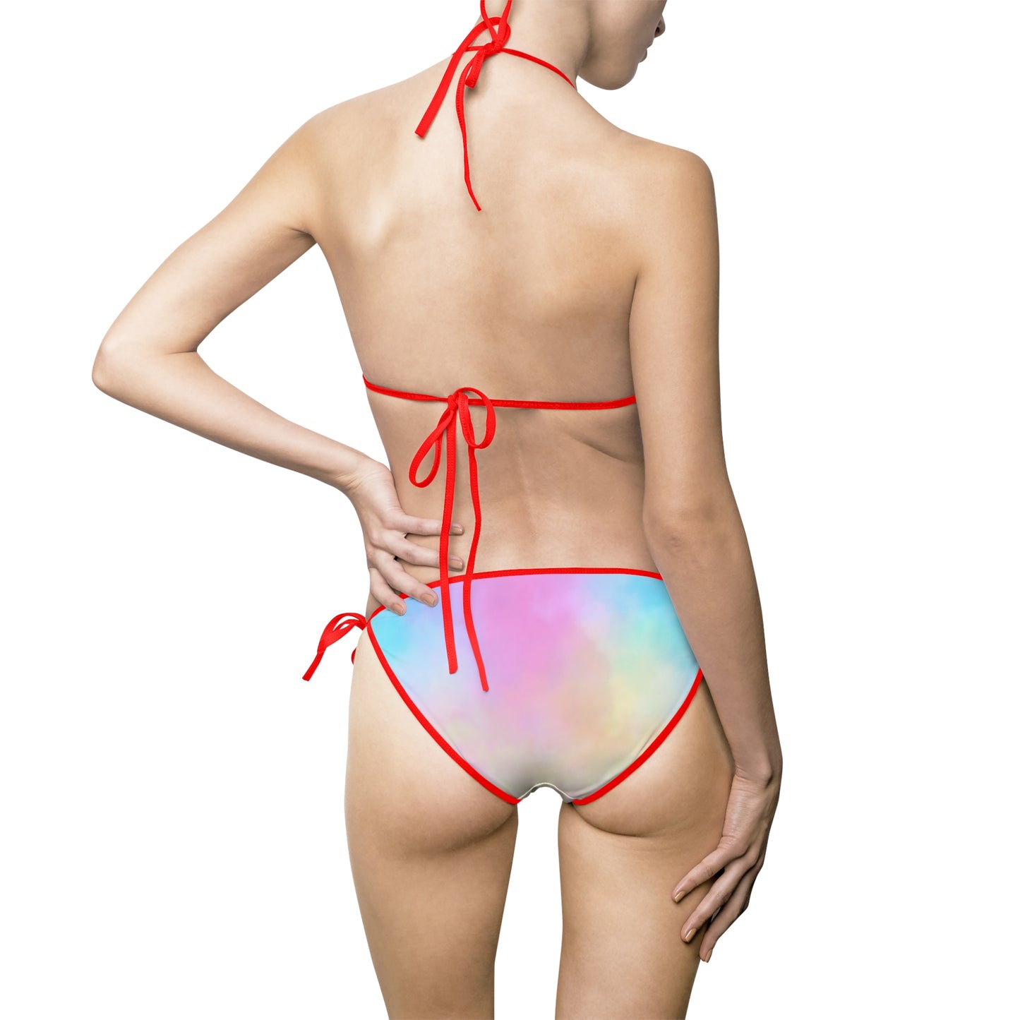 Pastel Tie-Dye Women's Bikini Swimsuit – Dreamy Summer Beachwear Turn heads with this soft, colorful bikini made for sunny escapes.