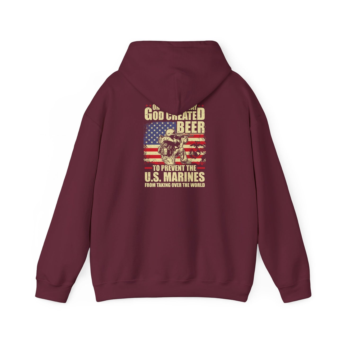 God Created Beer Hoodie, Marine Sweatshirt - Funny Drinking Gift, Unisex Pullover, Alcohol Lover, Birthday Present, Cool