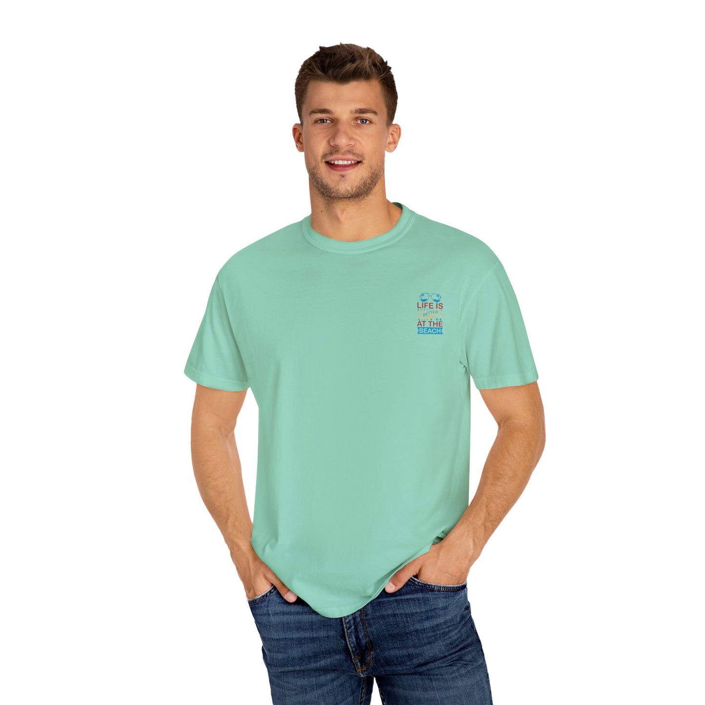 Beach Vibes Unisex Garment-Dyed T-Shirt - "Life is Better at the Beach"