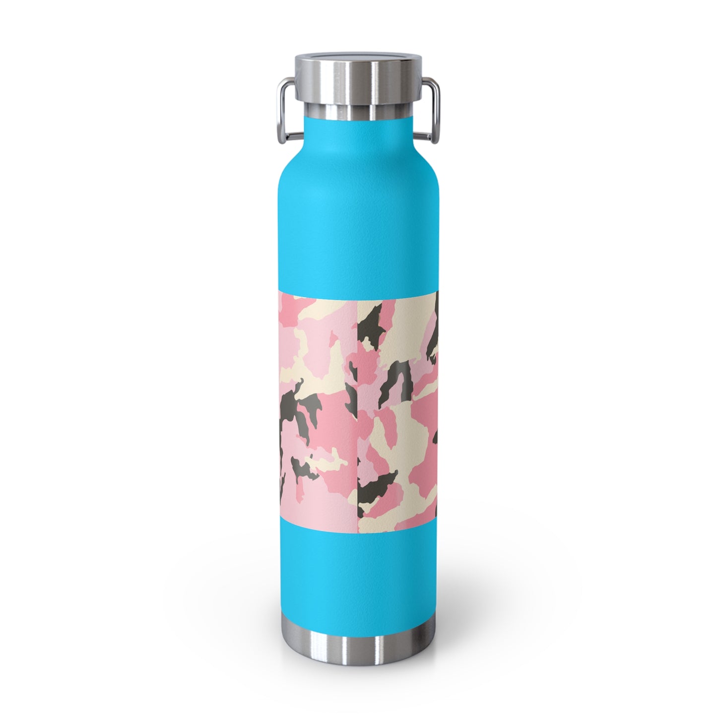Stylish Pink Camouflage Insulated Water Bottle - 22oz