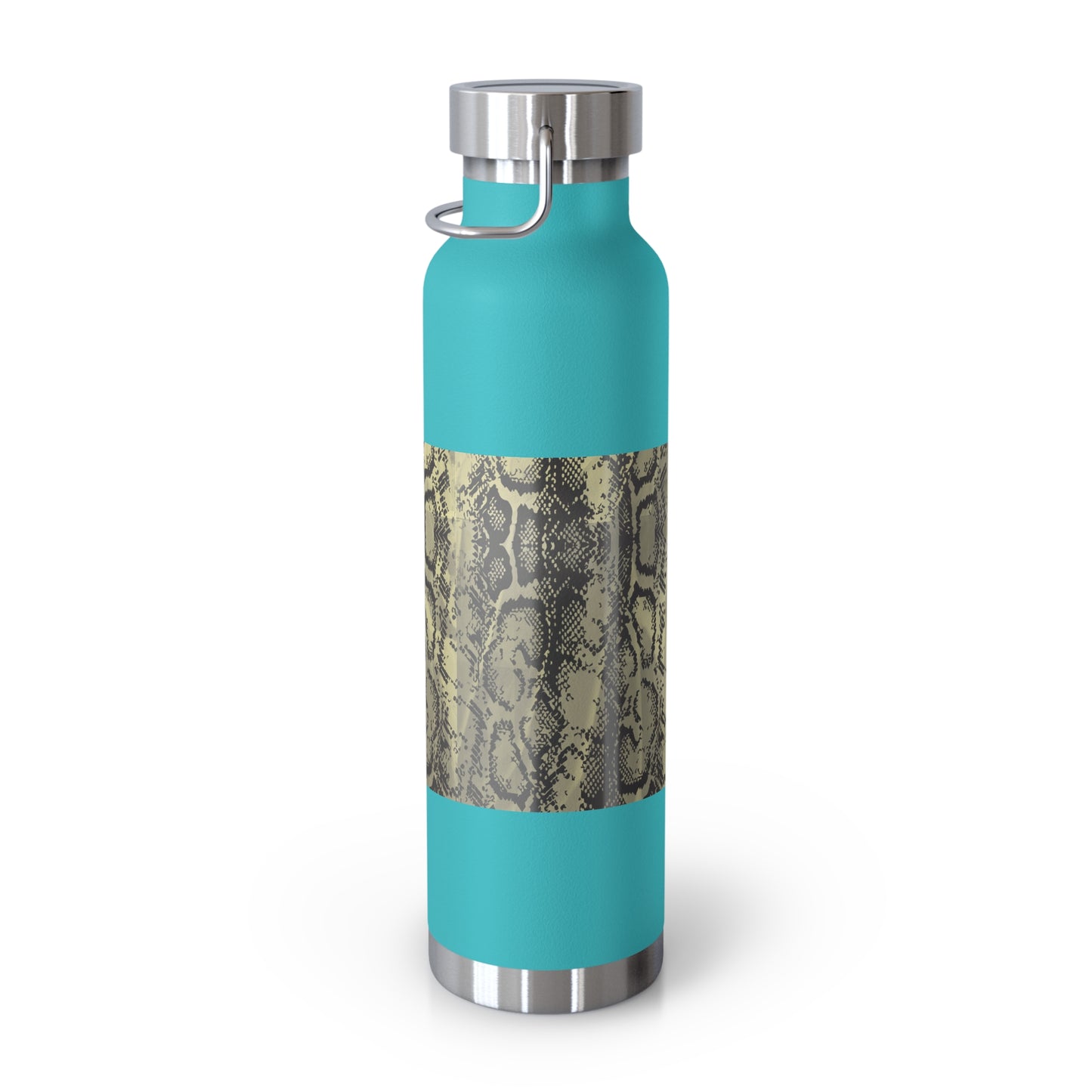 Stylish Snake Print Insulated Water Bottle - 22oz Copper Vacuum Flask