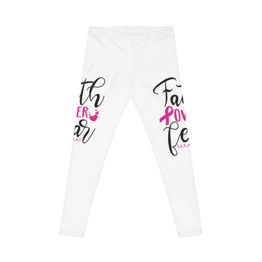 Empowering Women's Casual Leggings, Inspirational Leggings, Faith Over Fear Leggings, Fitness Wear, Gift for Her