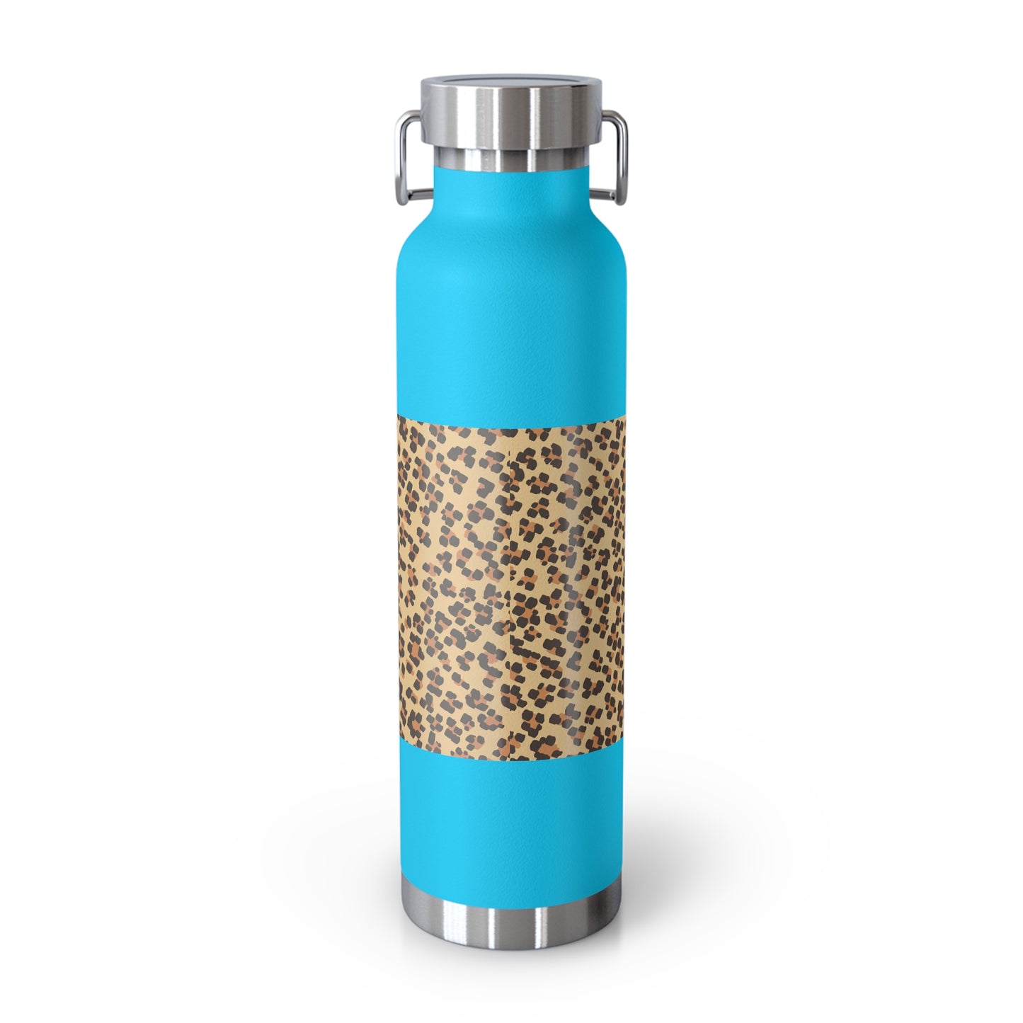 Leopard Print Insulated Water Bottle - 22oz Reusable Copper Thermos