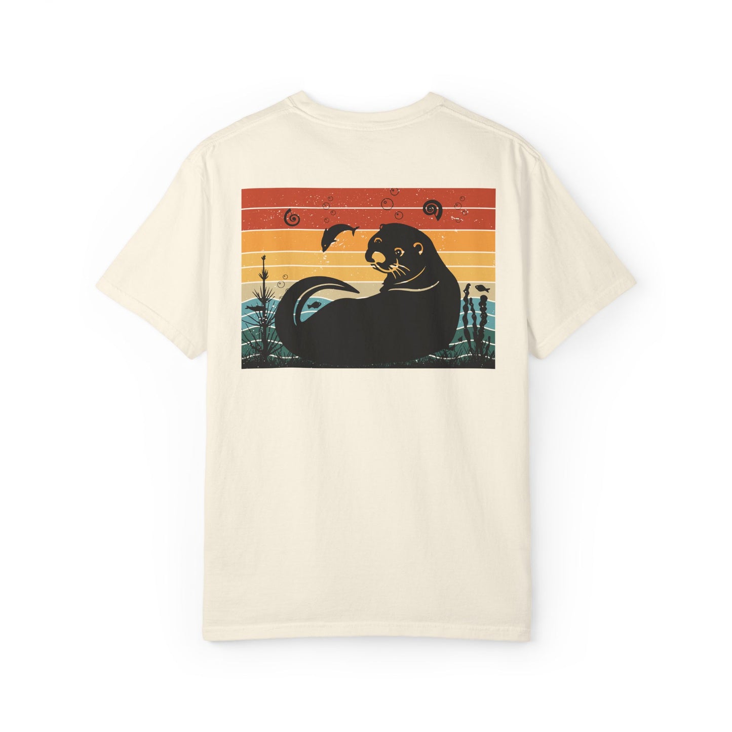 Coastal Vibe Unisex Garment-Dyed T-shirt with Otter Design