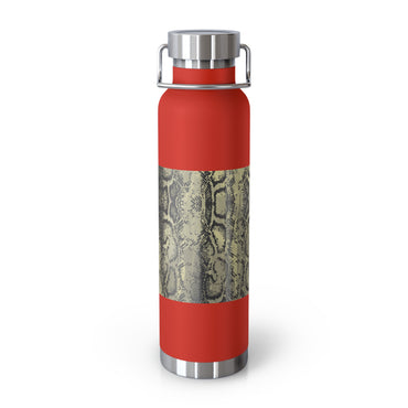 Stylish Snake Print Insulated Water Bottle - 22oz Copper Vacuum Flask