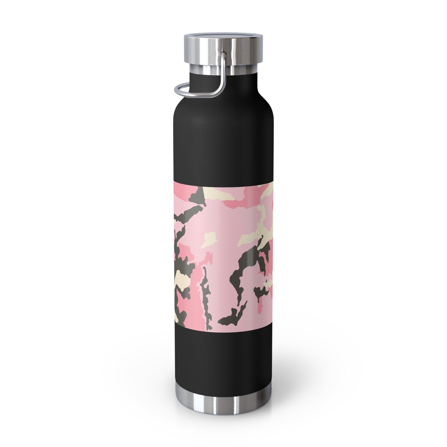 Stylish Pink Camouflage Insulated Water Bottle - 22oz