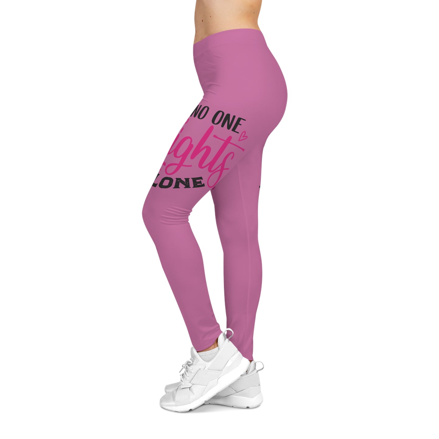 Women's Inspirational Leggings - Supportive Yoga Pants for Workout, Casual Wear, Breast Cancer Awareness, Fitness, Motivational Apparel