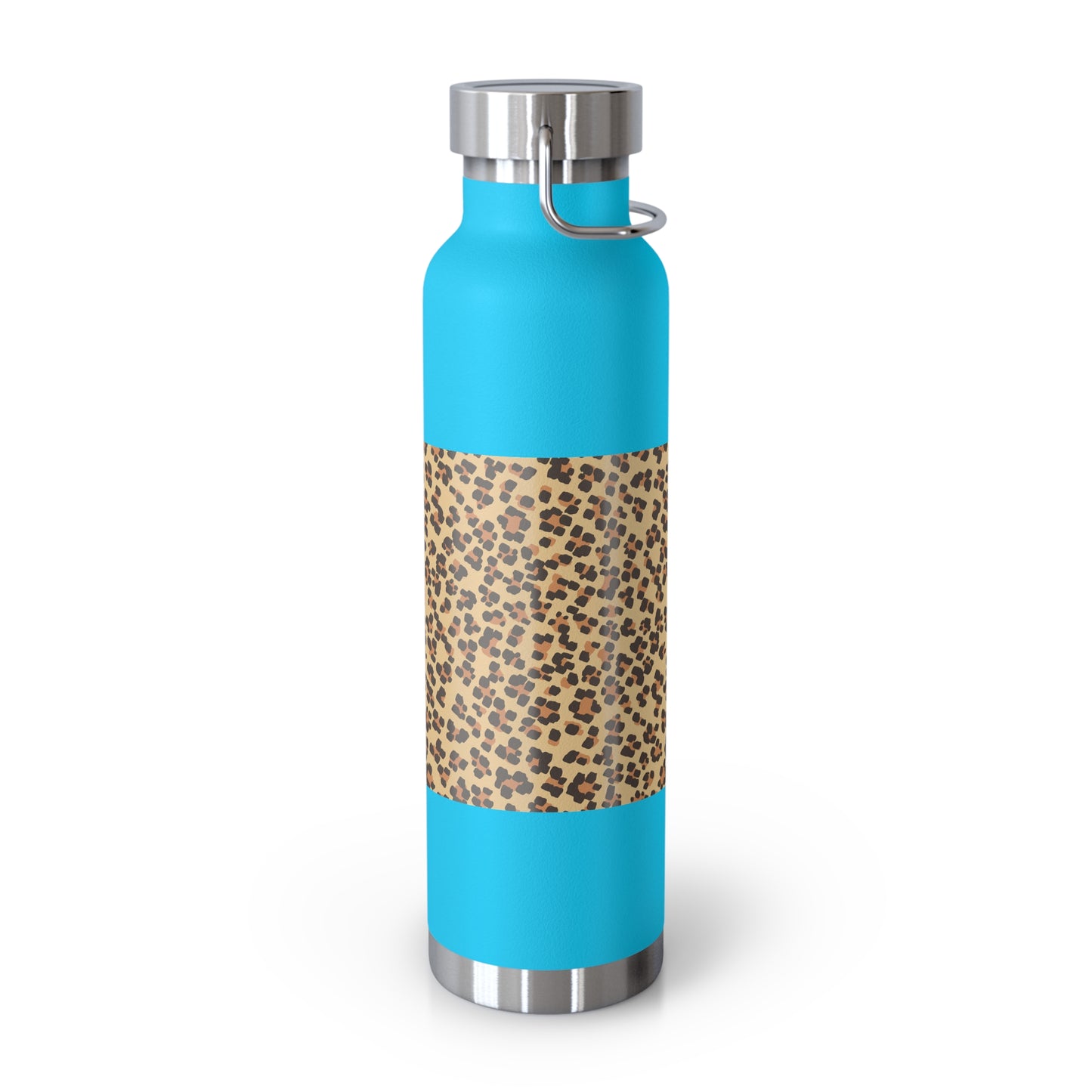 Leopard Print Insulated Water Bottle - 22oz Reusable Copper Thermos
