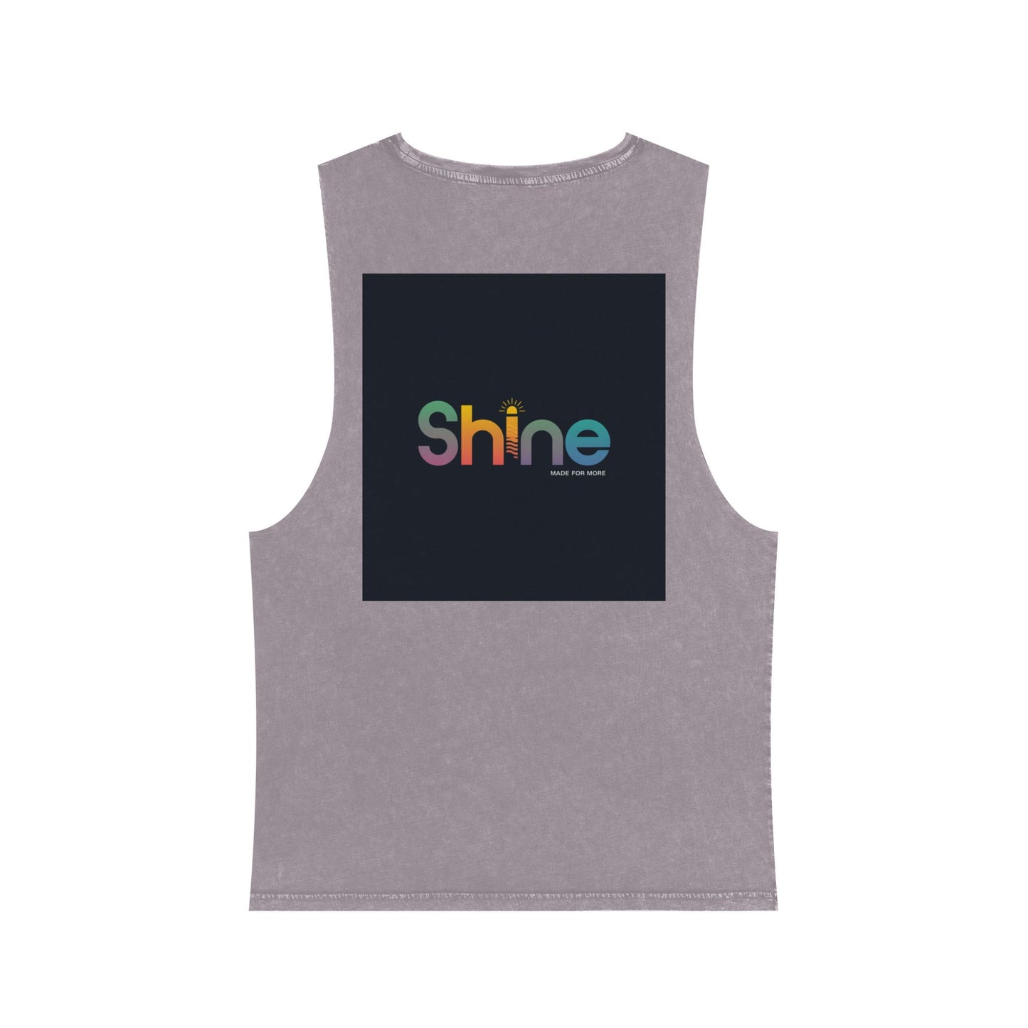 Unisex Stonewash Tank Top - Shine Graphic Tee for Summer Adventures