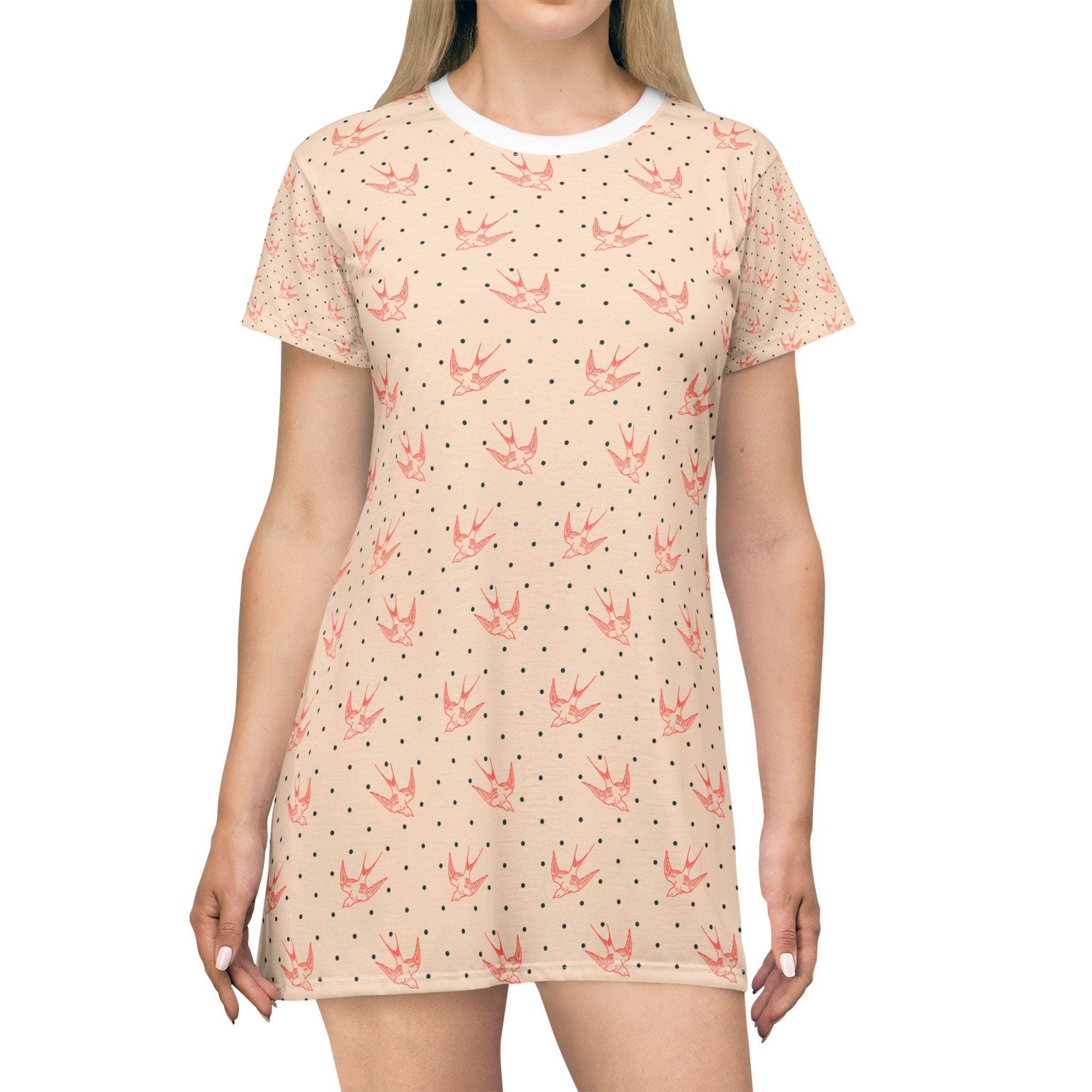 Floral Print T-Shirt Dress - Casual & Comfortable Summer Wear