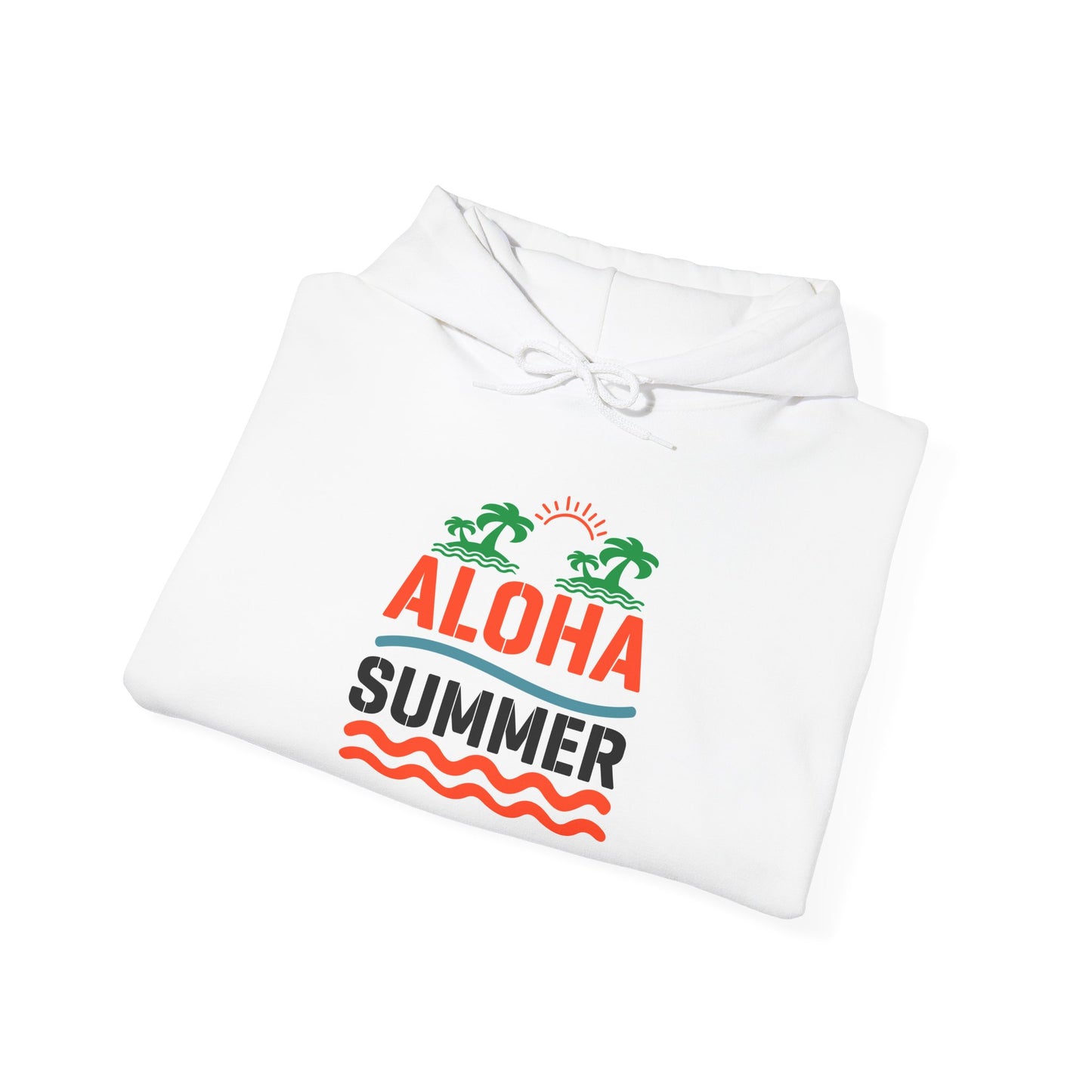 Aloha Summer Hoodie,Tropical Beach Wear,Unisex Sweatshirt,Vacation Outfit, Summer iconic Waikiki Beach Oahu combines urban