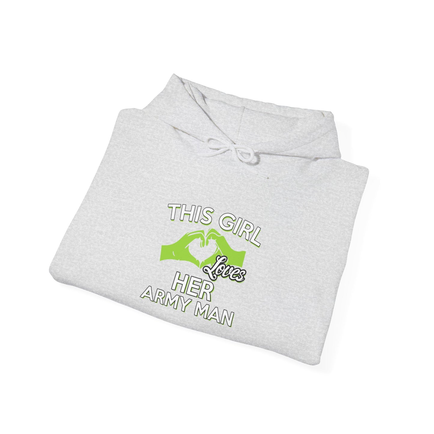 This Girl Loves Her Army Man Hoodie, Military Sweatshirt, Unisex Army Merchandise, Gifts for Military Spouses, Patriotic