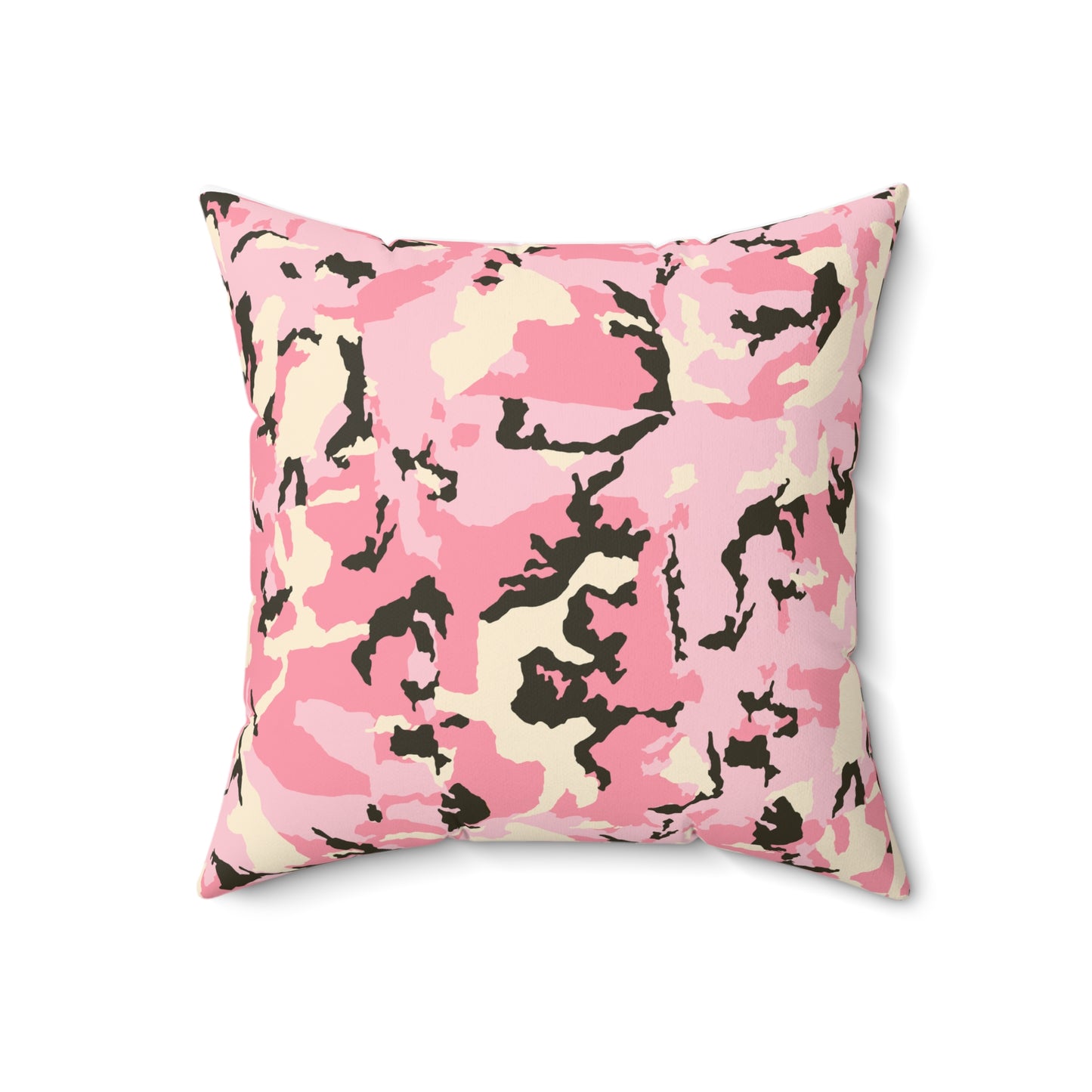Trendy Pink Camo Square Pillow | Cozy Home Decor