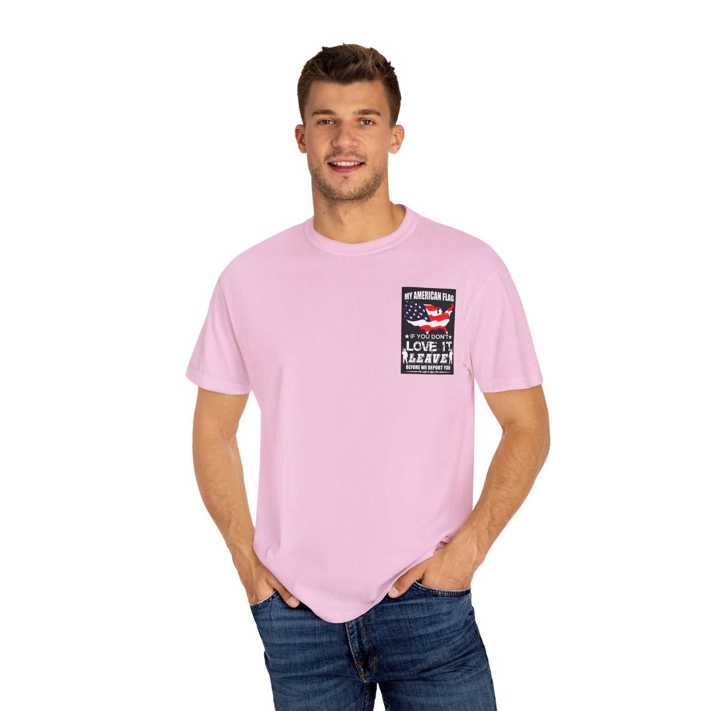 American Flag T-shirt, Patriotic Tee for July 4th, Veterans Support Shirt, Independence Day Top, USA Flag Apparel