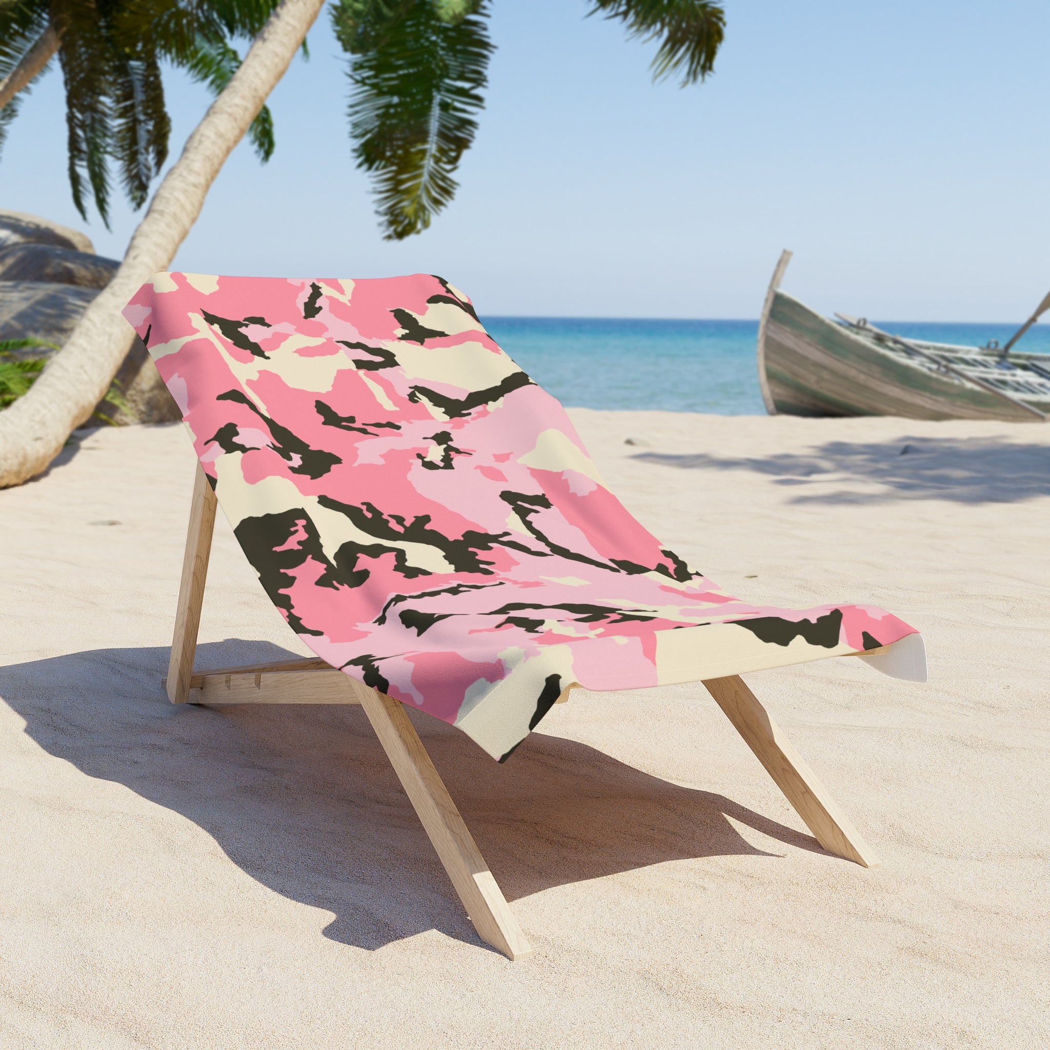 Pink Camo Beach Towel - Trendy Summer Accessory