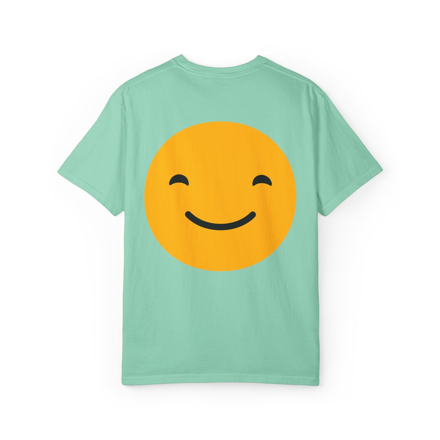 Happy Face Garment-Dyed T-shirt for Positive Vibes