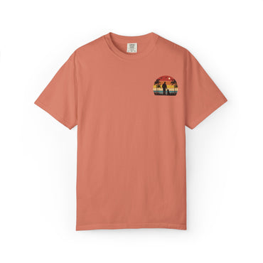 Sunset Silhouette Unisex T-Shirt, Perfect for Nature Lovers, Pet Owners, Casual Days, Summer Outings, Gift for Him or Her