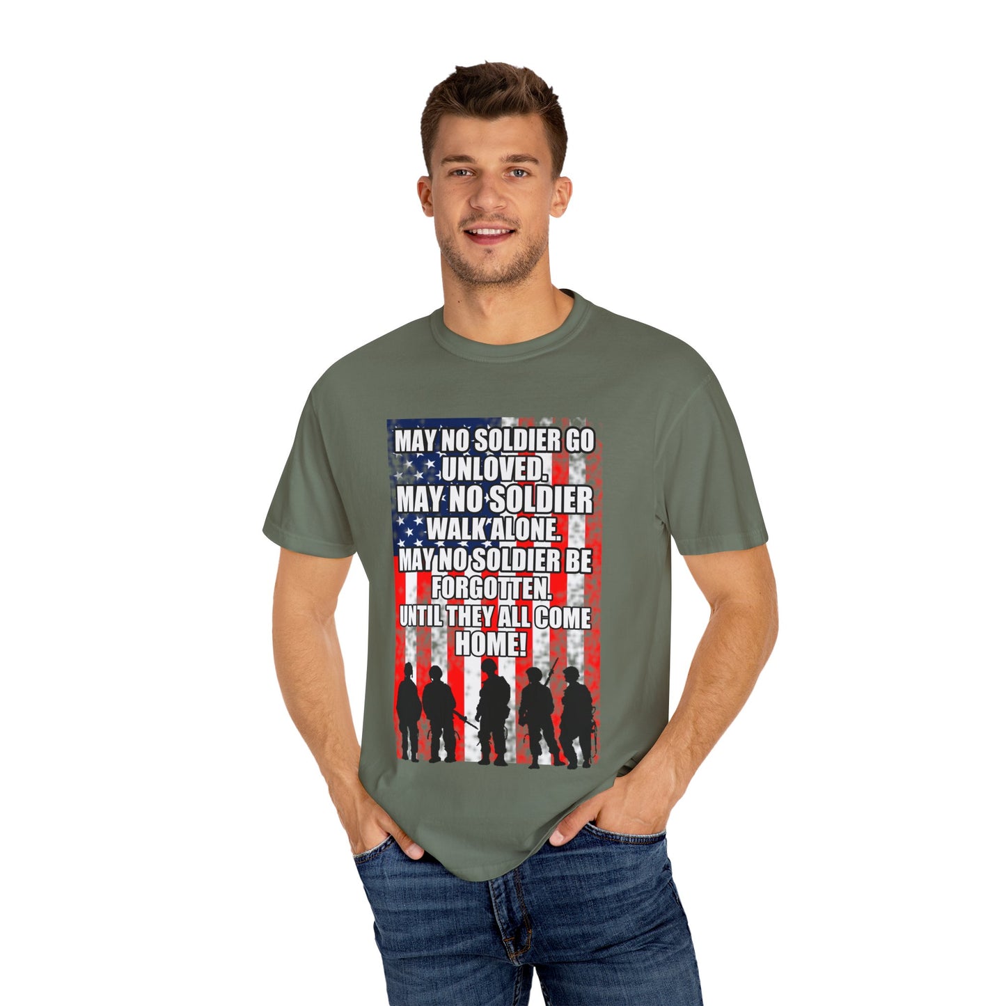 Patriotic T-shirt for Veterans, Memorial Day, Independence Day, Military Support, Casual Wear, Unisex Tee