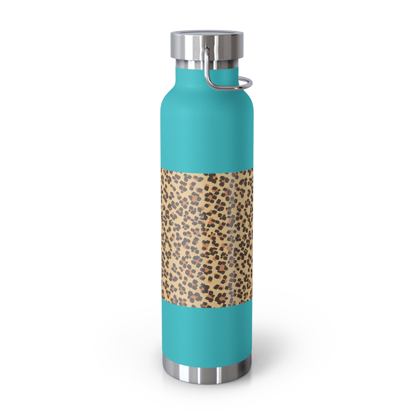 Leopard Print Insulated Water Bottle - 22oz Reusable Copper Thermos