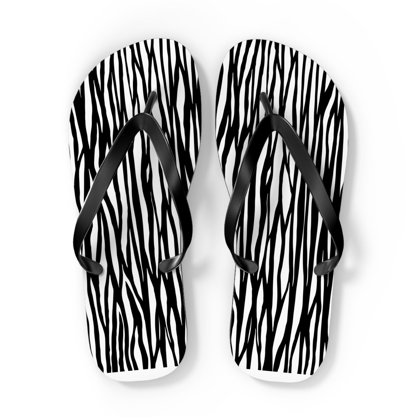 Zebra Print Flip Flops - Stylish Summer Footwear