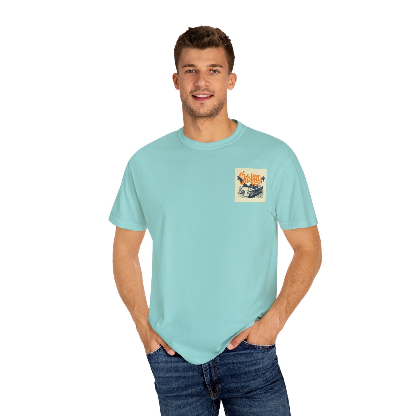 Retro Surfing Unisex T-Shirt, Beach Vibe Tee, Summer Casual Wear, Vacation Shirt, Surf Lover Gift, Ocean Adventure Top