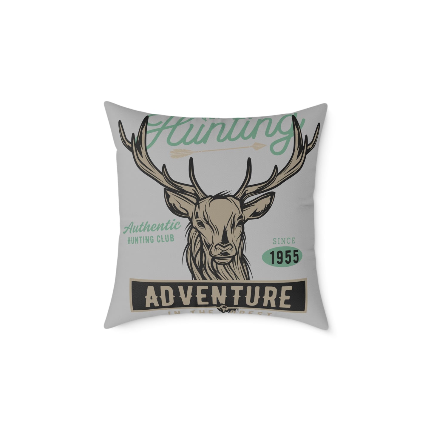 Adventure Hunting Club Pillow - Rustic Home Decor