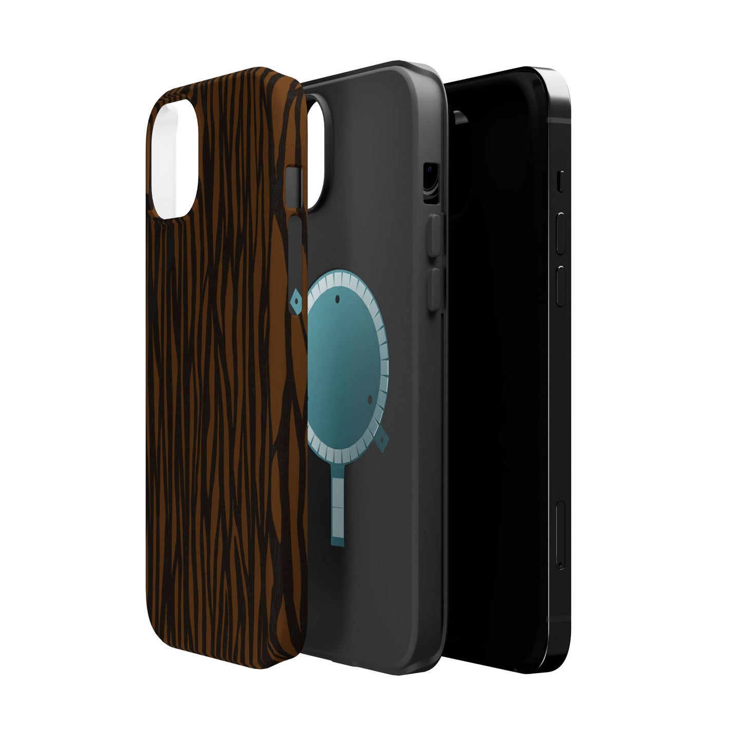 Stylish Magnetic Tough Phone Case - Bold Striped Design