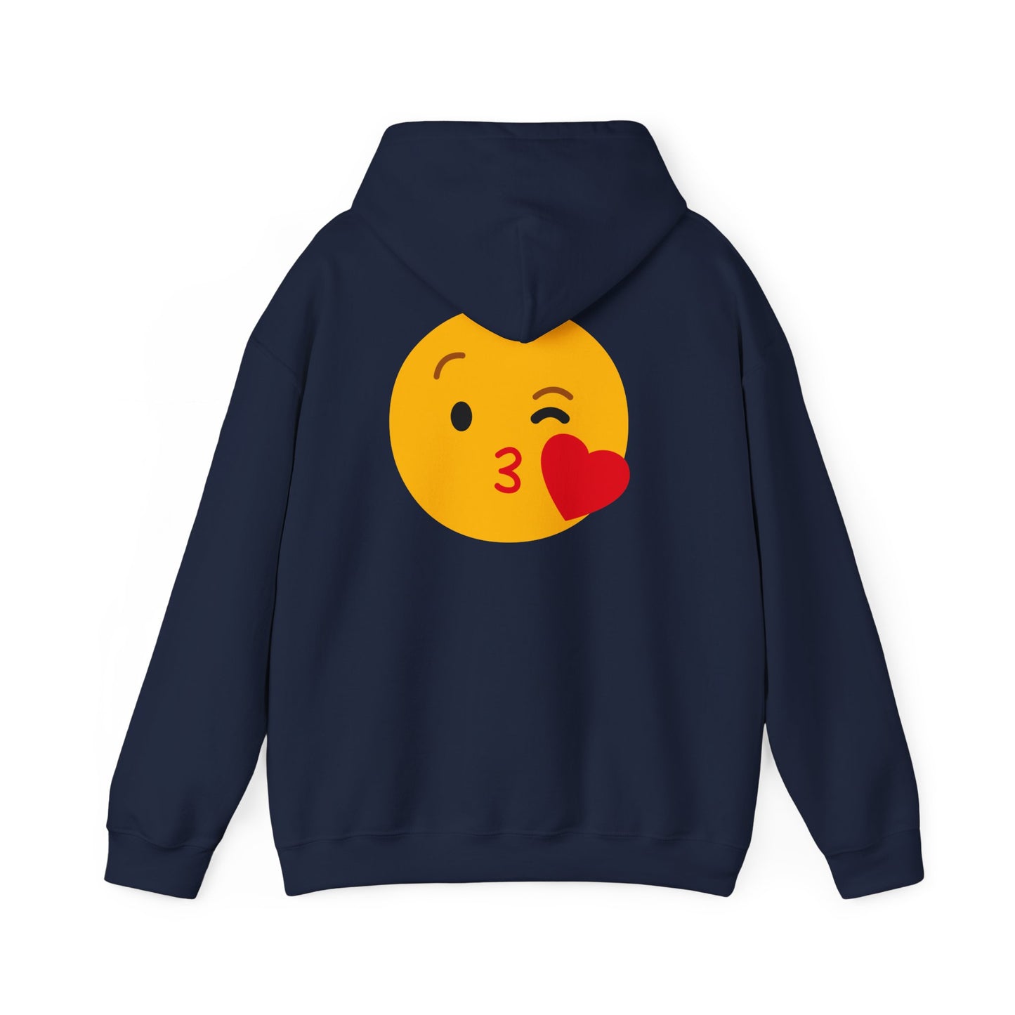 Kiss Emoji Hooded Sweatshirt | Unisex Heavy Blend™