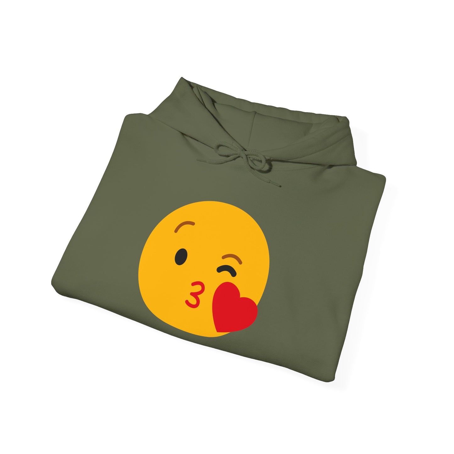 Kiss Emoji Hooded Sweatshirt | Unisex Heavy Blend™