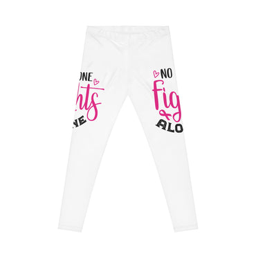 Empowering Women's Leggings - No One Fights Alone, Athletic Wear, Casual Tights, Fitness Apparel, Supportive Fashion