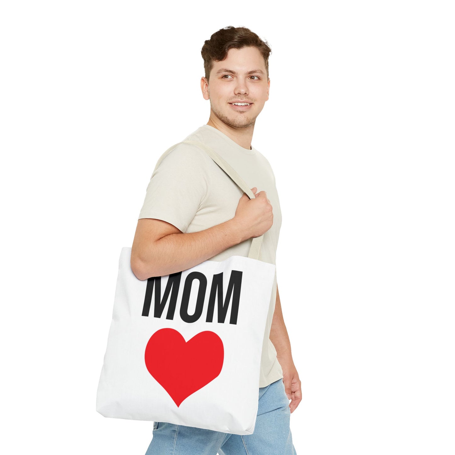Mom Love Tote Bag | Perfect for Mother's Day, Birthday Gift, Grocery Shopping, Personalized Gift, Eco-Friendly