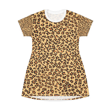Leopard Print T-Shirt Dress - Casual Summer Outfit