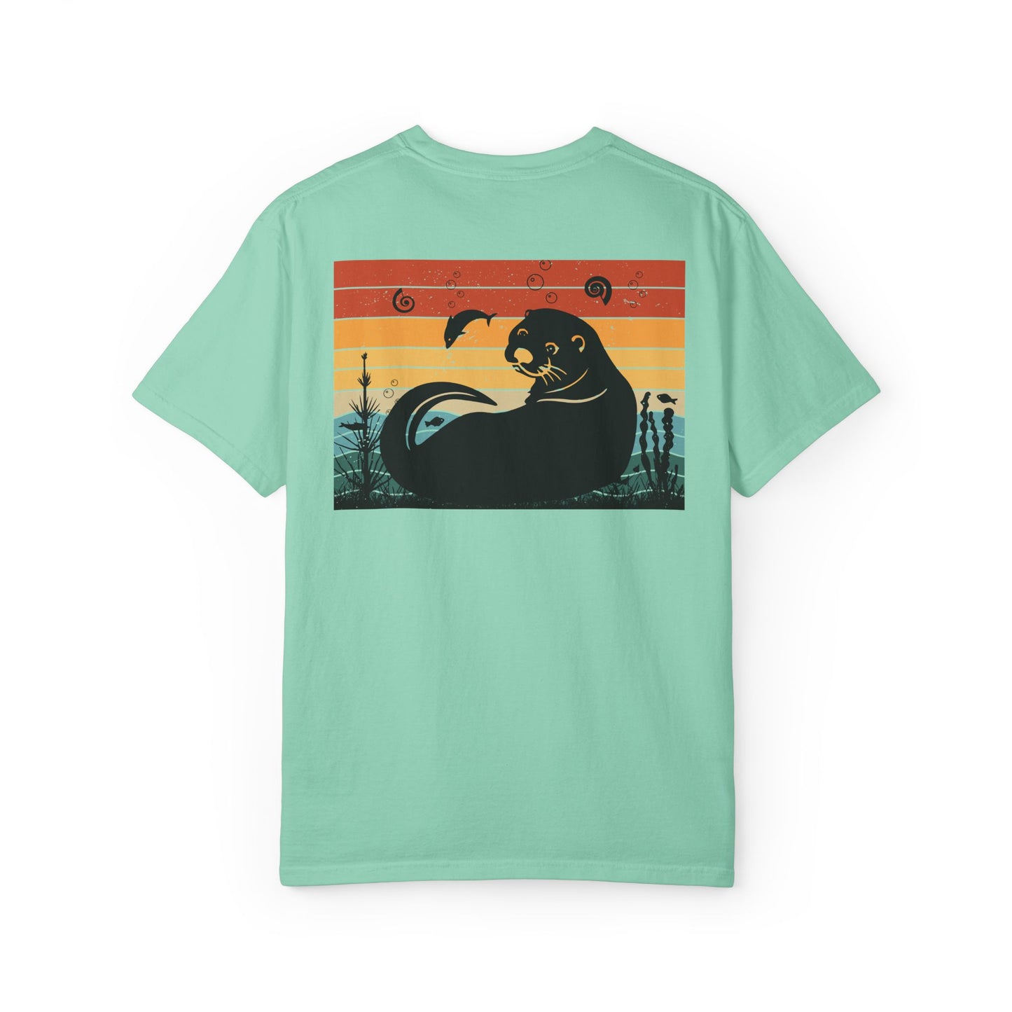 Coastal Vibe Unisex Garment-Dyed T-shirt with Otter Design