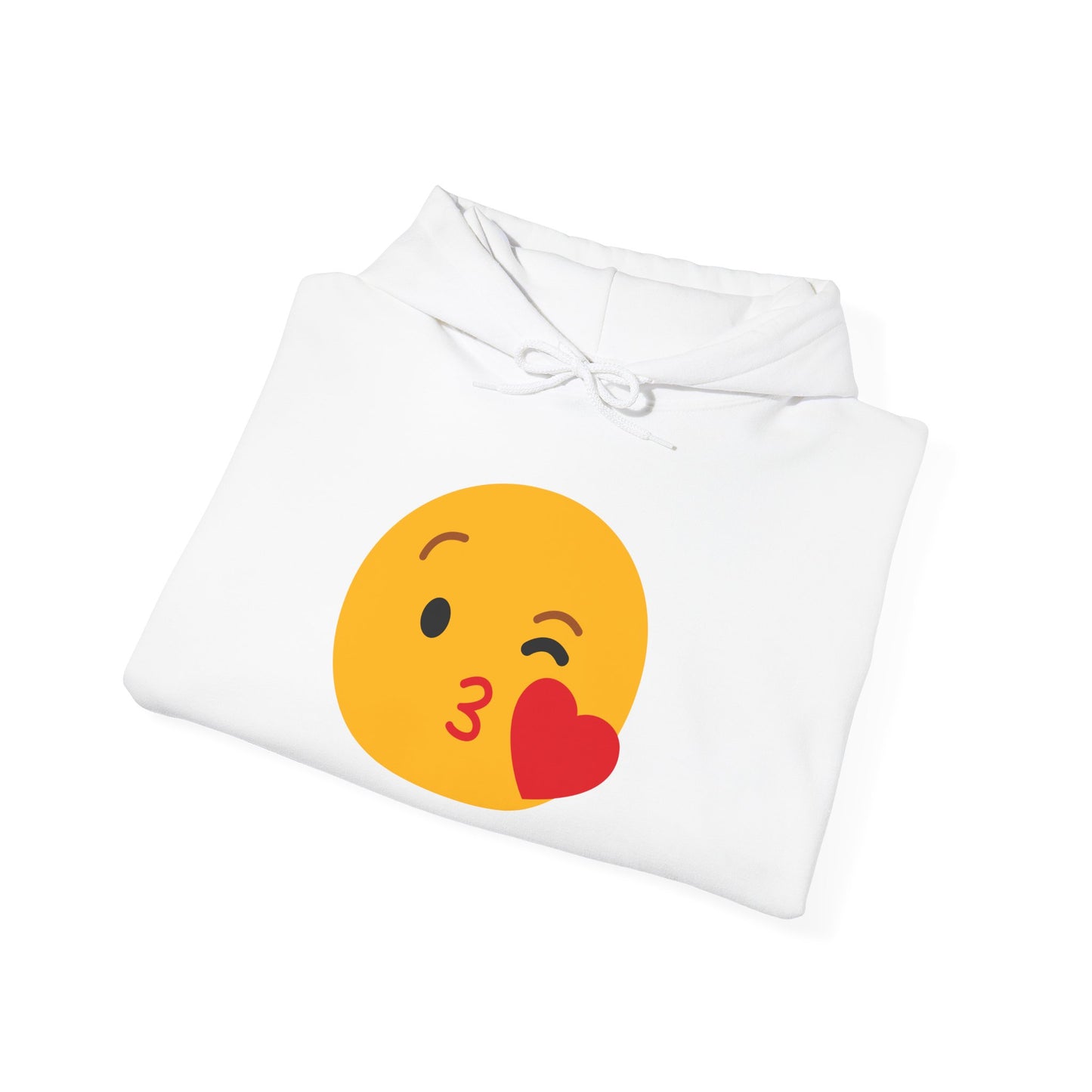 Kiss Emoji Hooded Sweatshirt | Unisex Heavy Blend™