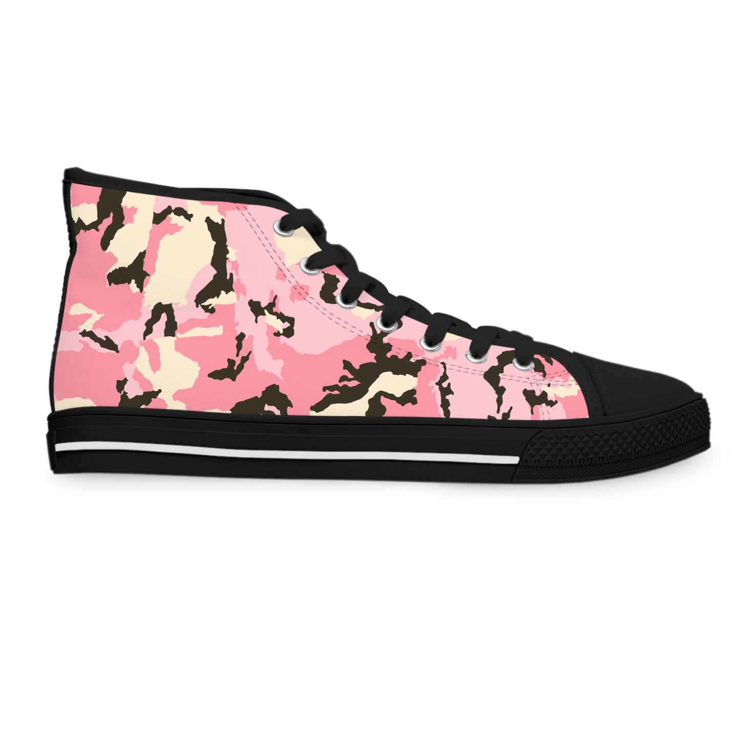 Trendy Women's Pink Camo High Top Sneakers