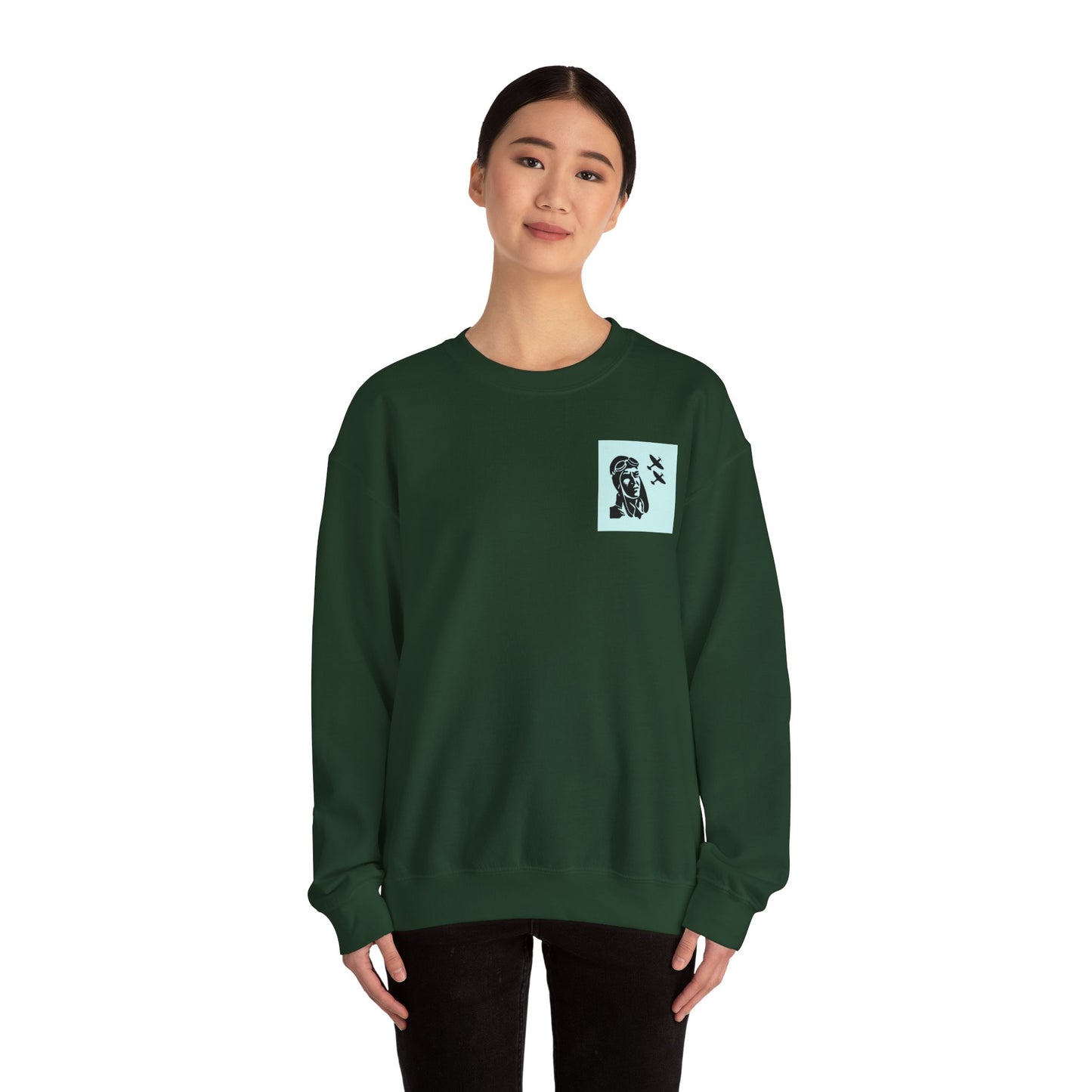 Vintage Aviator Crewneck Sweatshirt - Unisex Heavy Blend