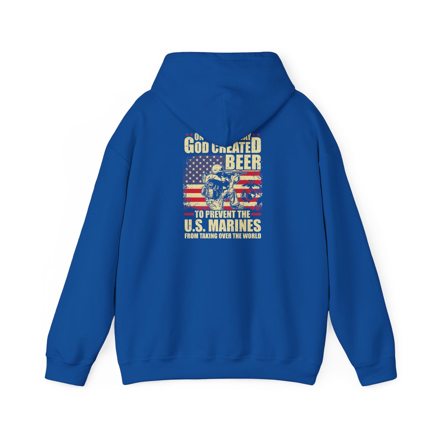 God Created Beer Hoodie, Marine Sweatshirt - Funny Drinking Gift, Unisex Pullover, Alcohol Lover, Birthday Present, Cool