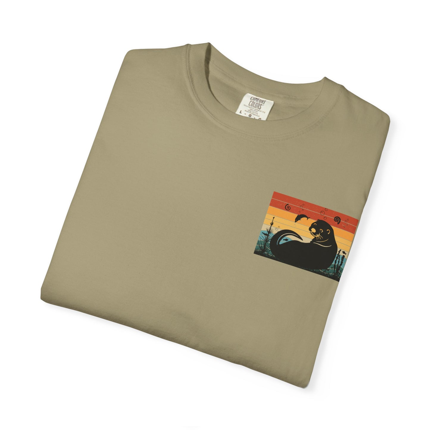 Coastal Vibe Unisex Garment-Dyed T-shirt with Otter Design