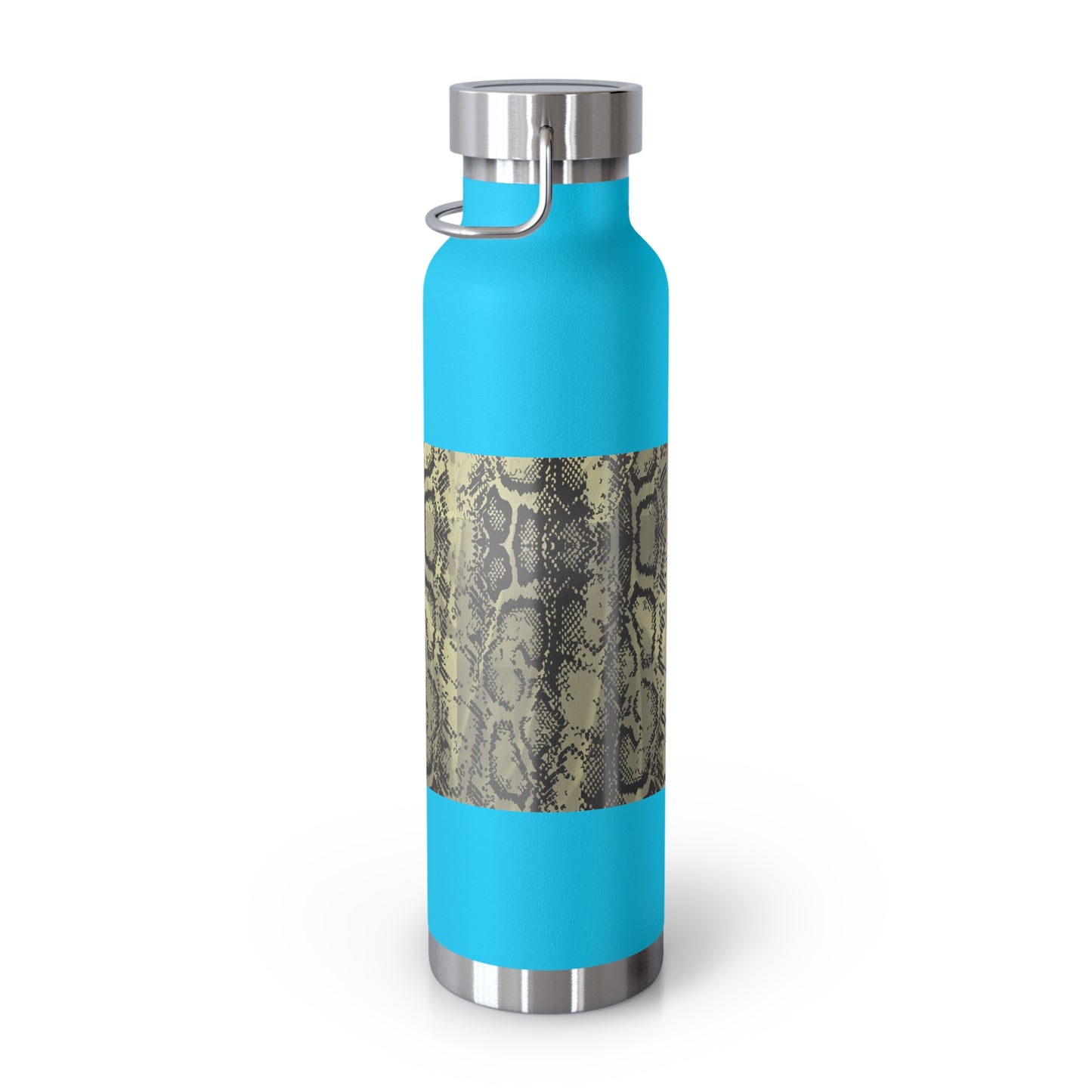 Stylish Snake Print Insulated Water Bottle - 22oz Copper Vacuum Flask