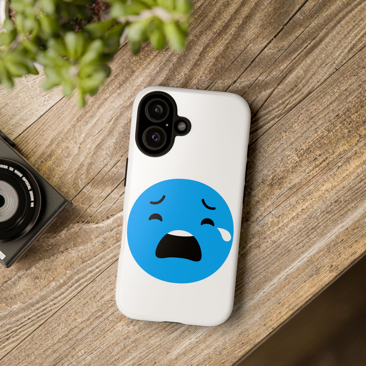 Funny Sad Face Phone Case - Tough and Stylish