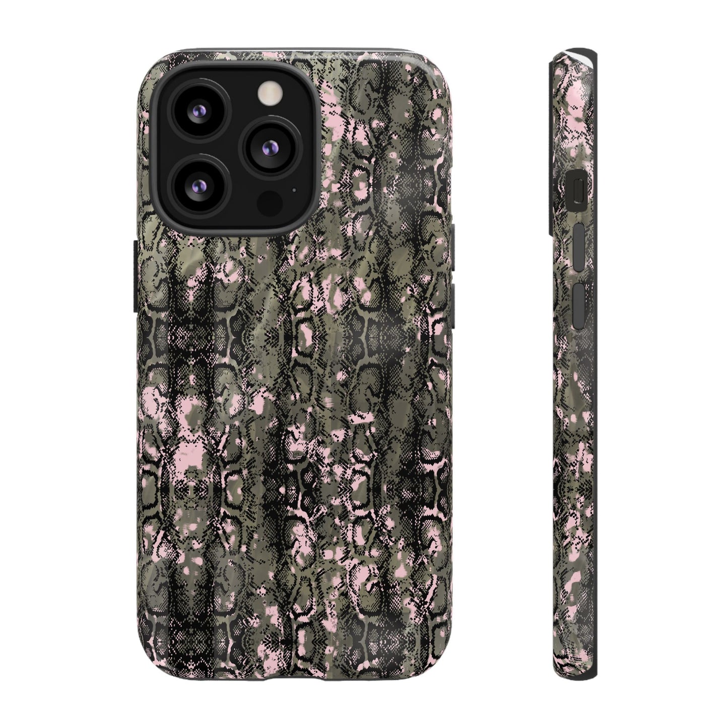 Camo Snake Pattern Phone Case – Rugged Protection Meets Bold Style  Turn heads while protecting your phone with this fierce camo snake pattern case—where urban edge meets outdoor grit.