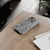 Tough Cases: Stylish Black and White Zebra Print Phone Case