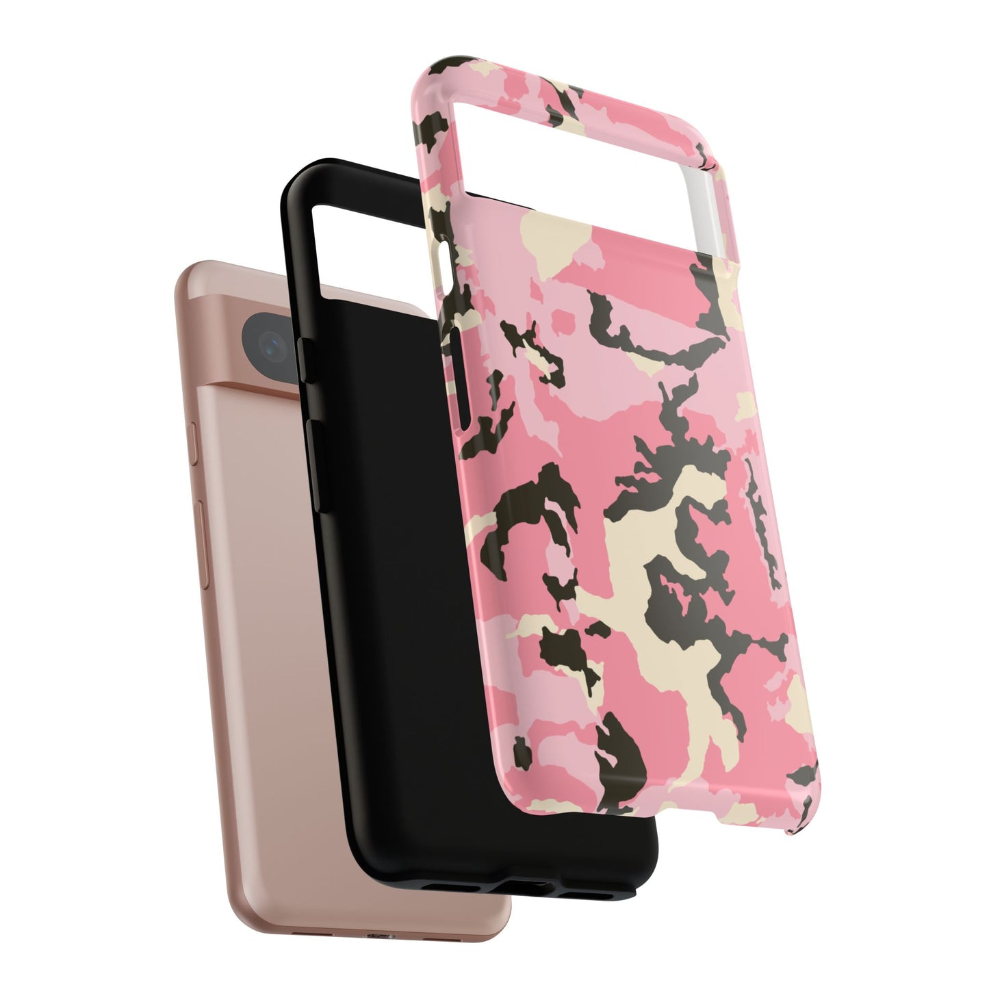 Stylish Tough Phone Case – Pink Camo Design for Bold Protection  Make a statement while keeping your phone safe with this eye-catching pink camouflage case that blends fashion with durability.