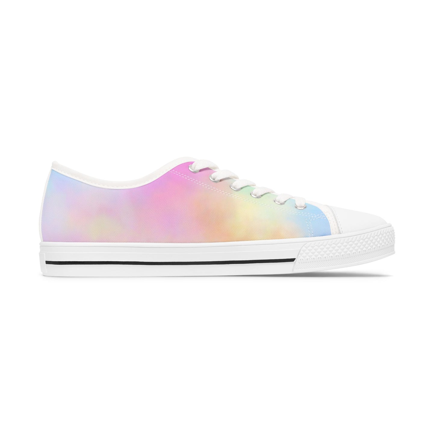 Pastel Gradient Women's Low Top Sneakers - Stylish & Comfortable Casual Footwear