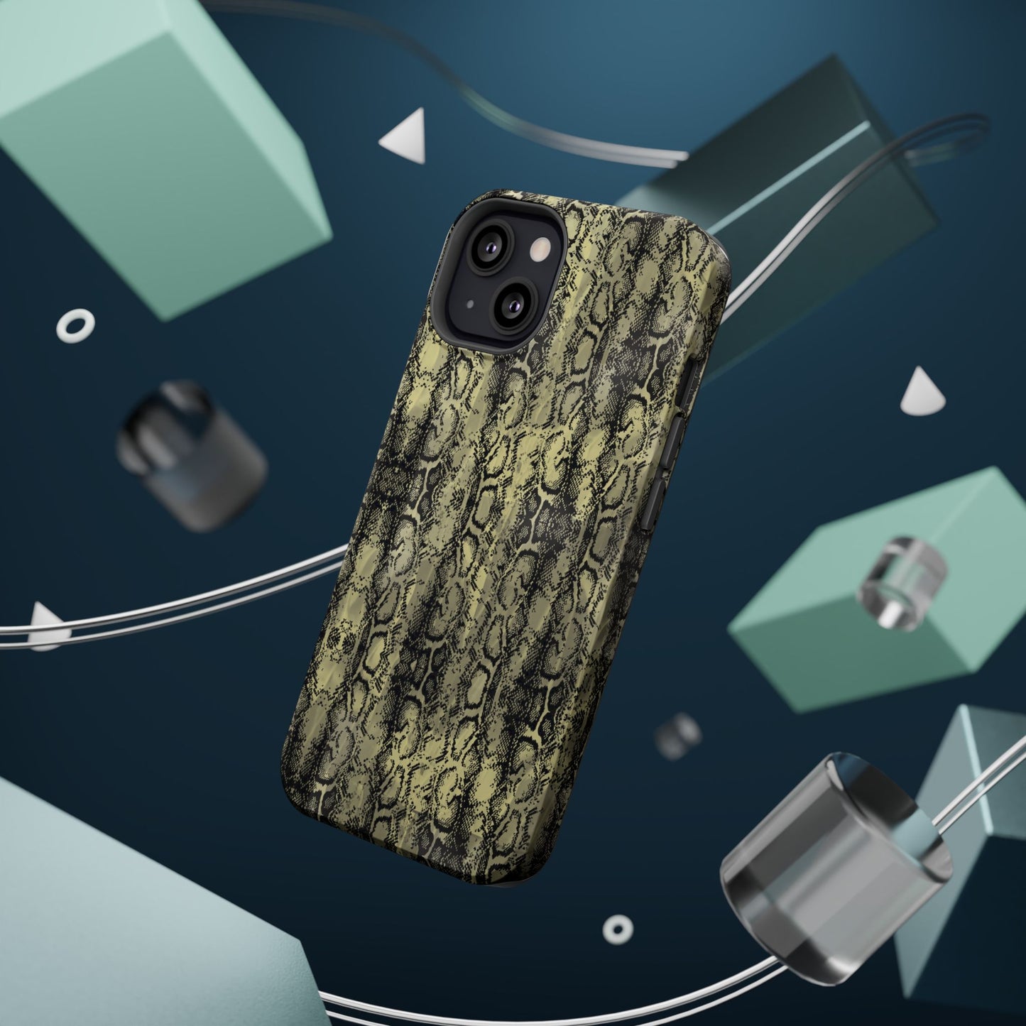 Stylish Snake Skin Magnetic Tough Case - Durable Protection for Your Phone