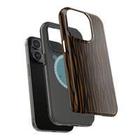 Stylish Magnetic Tough Phone Case - Bold Striped Design