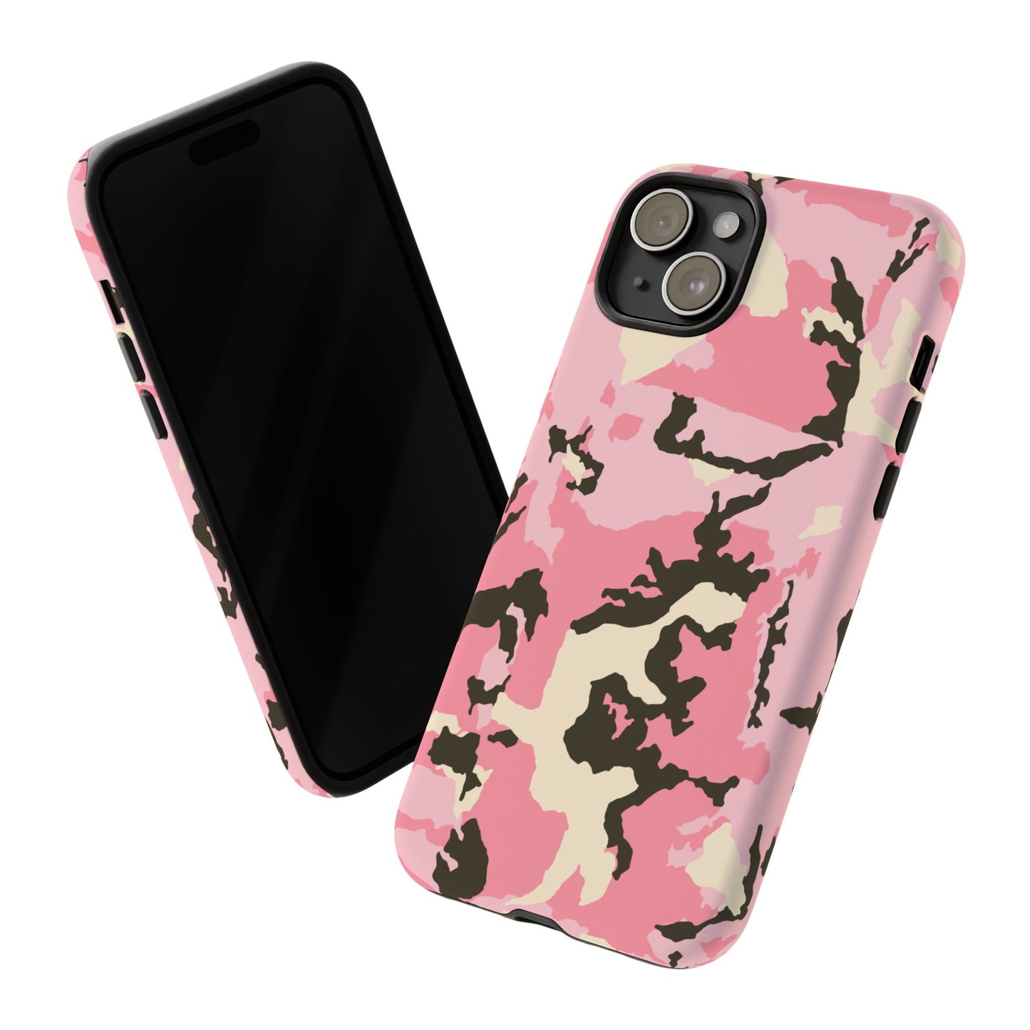 Stylish Tough Phone Case – Pink Camo Design for Bold Protection  Make a statement while keeping your phone safe with this eye-catching pink camouflage case that blends fashion with durability.