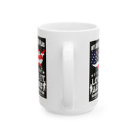 American Flag Ceramic Mug, Patriotic Coffee Cup for Independence Day, Memorial Day, USA Pride Drinkware, Gift for Veterans,