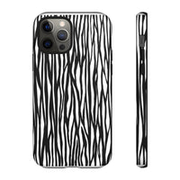 Tough Cases: Stylish Black and White Zebra Print Phone Case