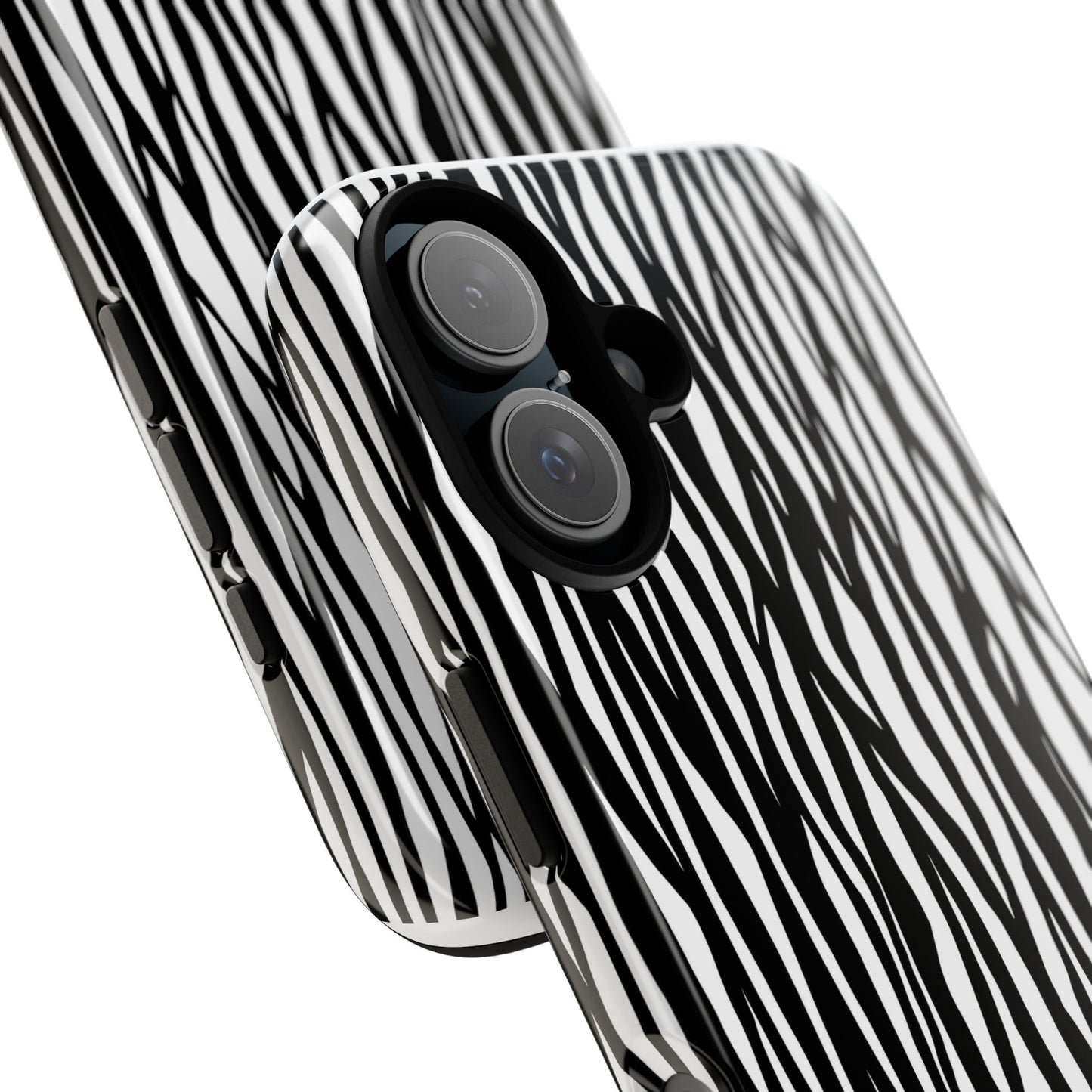 Tough Cases: Stylish Black and White Zebra Print Phone Case